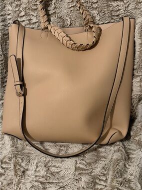Jules Kae Vegan Leather Tote Bag with Braided Handles